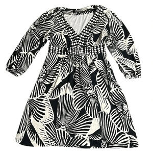 Nine West babydoll  dress,women size 10.Peasant sleeve,polka dots,floral,boho,EC